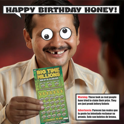 Prank Gag Fake Lottery Tickets Billetes de lotería de broma - 8 Total Tickets, 4 of Each Winning Ticket Design, These Scratch Off Cards Look Super Real Like A Real Scratcher Joke Lotto Ticket, Win 10,000 or $50,000