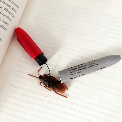 Black, Red, Blue, Three Colors of Cockroach Pen, Startled When Fully Opened, Prank Prop, Suitable for Offices, Family Gatherings, and Giving Birthday Gifts